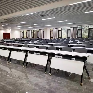 Bàn hội nghị hiện đại có thể điều chỉnh, gấp gọn được, có bánh xe, bàn làm việc văn phòng thương mại, bàn họp, bàn hội nghị gấp gọn - Product Image 3