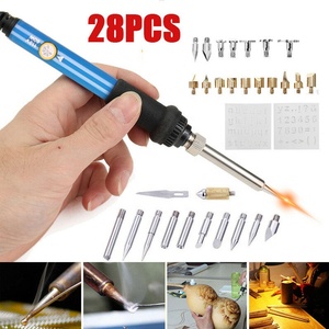 Ensemble d'outils de bricolage de soudage 60W Kits de stylos à bois <span class=keywords><strong>pyrogravure</strong></span> gaufrage sculpture fers à souder électriques - Product Image 2