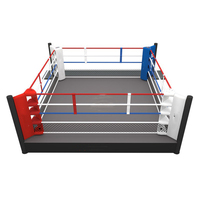 Escaliers de ring de boxe de qualité standard internationale pour ring de lutte en acier personnalisé, ring de boxe