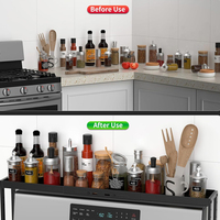 Support de rangement multifonctionnel rétractable pour bouteilles d'assaisonnement et pots, idéal pour cuisine et bureau