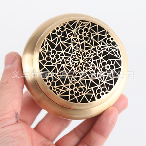 Calentador de manos mini con diseño hueco, hecho de cobre puro, adecuado para uso doméstico. Incluye quemadores de incienso pequeños. - Product Image 4