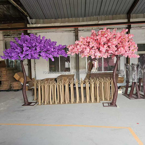 Arbre de <span class=keywords><strong>cerisier</strong></span> japonais Sakura <span class=keywords><strong>rose</strong></span> en fibre de verre à tronc courbé pour mariage en extérieur ou en intérieur, arbre à fleurs de soie <span class=keywords><strong>rose</strong></span> pour fête - Product Image 6