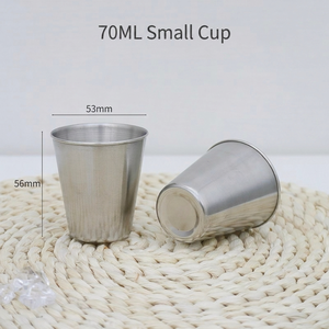 DSF17 716 304 Tasse réutilisable en acier inoxydable 70ML Petite tasse à boisson Portable Usage personnel Toutes saisons - Product Image 2