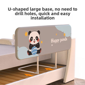 Barrière de lit portable pour bébé - Pliable, sans installation, barrière de sécurité anti-chute pour les voyages, les hôtels, les lits d'enfants en bas âge - Product Image 2