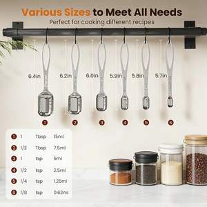 DaS Wholesale - Juego de <span class=keywords><strong>6</strong></span> Cucharas Medidoras, <span class=keywords><strong>Tazas</strong></span> y Cucharas, Cucharas Medidoras para Cocina - Product Image 5