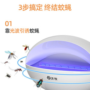 Lámpara Mata Moscas Womu, Tubo Fluorescente Eléctrico, 61 m², Fácil de Limpiar, Mata Mosquitos Adhesivo para Restaurantes, Hoteles y Hogares - Product Image 2