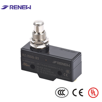 Micro-interrupteur 15A RENEW RZ-15GQ-B3 à réponse sensible, à montage sur panneau, à piston, SPDT, trou de fixation M4, interrupteur de fin de course à action rapide, CE
