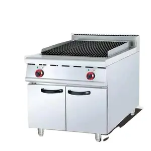 瑞泰商业西餐厅商业烧烤厨房设备高品质燃气熔岩烤架带柜