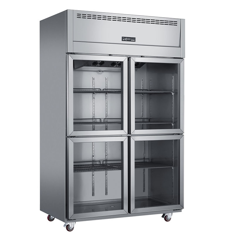 Bindose Fast - Cooling Compressor Refrigerator Stainless Steel Glass Door Deep Freezer Refrigerator for Restaurant