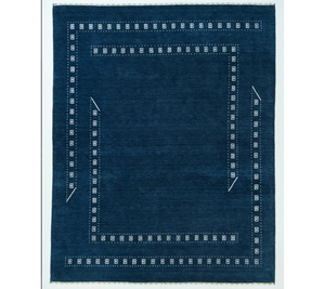 Alfombra Gabbeh azul de lana texturizada de gran venta hecha a mano con cuidado y diseñada para brindar un aspecto suave y cálido a cualquier entorno de habitación - Product Image 2