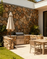 Mur en pierre, villa moderne haut de gamme, pierre artificielle en PU, grande dalle, mur décoratif de fond, surface 1600x870mm