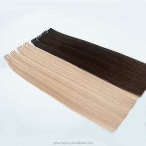Extensions de cheveux vierges humains blonds européens de qualité supérieure, double épaisseur, à bandes adhésives longues en PU - Product Image 6
