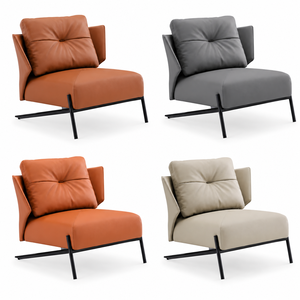 Fauteuil de <span class=keywords><strong>bureau</strong></span> moderne en similicuir crème, chaise <span class=keywords><strong>d</strong></span>'accueil rembourrée, structure en métal noir, pour hôtel, <span class=keywords><strong>bureau</strong></span>, salle <span class=keywords><strong>d</strong></span>'attente - Product Image 2