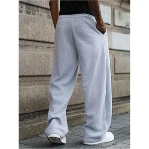 Pantalones Deportivos Anchos Personalizados para Hombre, Cintura Elástica, Estilo Urbano, con Bolsillos Laterales, Transpirables, 100% Algodón - Product Image 1