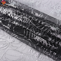 Tela de telaraña con purpurina personalizada DIY impresa en tul, malla artesanal, ropa de disfraces, tela de Halloween para decoración de fiestas