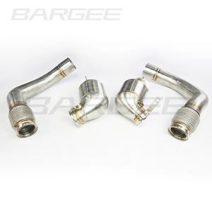 Bargee 304 acier inoxydable <span class=keywords><strong>Megna</strong></span> Flow pour BMW S63 4.4T 2020-UP F95 F96 X5M X6M Auto Performance pièces tuyaux de descente d'échappement - Product Image 2