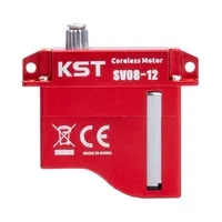Micro servo KST SV08-12 sans noyau à engrenages métalliques 8.0Kgf.cm 0.09s/60. Servomoteur à couple élevé pour hélicoptères et planeurs RC