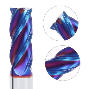 65HRC Solid Carbide 4 Flutes <strong>End</strong> <strong>Mill</strong> With Nano Blue Coating High Hardness Milling Cutter - Product Image 2