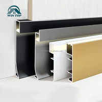 Plinthe en aluminium Win Top noir, or, blanc, 8 cm, avec éclairage LED, plinthe de sol