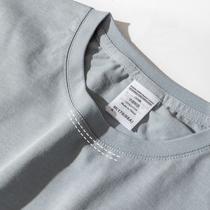 T-shirts unisexes en coton biologique 100% pour hommes, coupe ample, personnalisés en gros, imprimés numériques léopard brodés, haute qualité, grande taille - Product Image 4