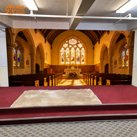 Écran LED d'intérieur HD 4K P1.25 P1.53, mur vidéo LED publicitaire couleur intégrale sans soudure pour église, scène, salle de conférence