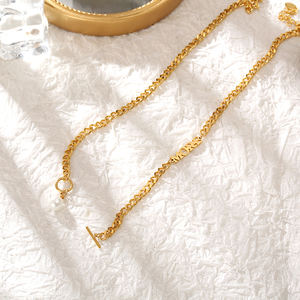 Hoge Kwaliteit Waterdichte 18K Vergulde Rvs Sieraden Ot Sluiting Ketting Zoet <span class=keywords><strong>Water</strong></span> Parel Ketting - Product Image 2