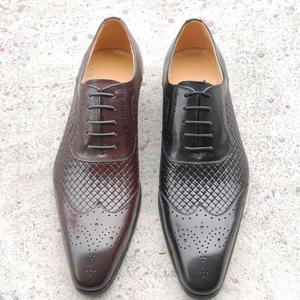 High Quality Pointed Toe Carved Lace-Up Men's Formal <b>Shoes</b> Business Banquet & Wedding Leather <b>Shoes</b> with <b>Height</b> <b>Increasing</b> - Product Image 5