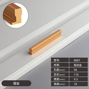 Garde-robe nouvelle poignée carrée en forme de L poignée de porte armoire armoire tiroir poignée en alliage d'aluminium étendu - Product Image 6