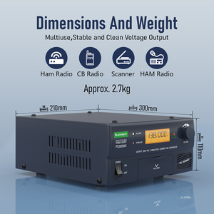 Jeverty phổ 30A (tối đa) băng ghế dự bị cung cấp điện <span class=keywords><strong>DC</strong></span>-quy định ac-to-<span class=keywords><strong>dc</strong></span> chuyển đổi với âm thanh jack & Loa có thể điều chỉnh 5-15V 13.8V - Product Image 3