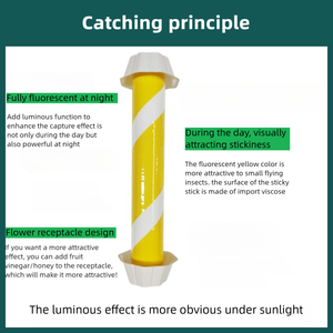 Ống giấy bắt ruồi với Pheromone bay trái cây và tính năng phát sáng ban đêm thích hợp cho sử dụng trong nhà và ngoài trời - Product Image 2