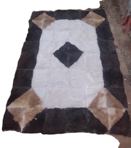 Alfombra de piel de conejo auténtica, alfombra de suelo de piel sintética de estilo clásico para dormitorio y habitación de niños, entrada hecha a mano y decoración de Hotel - Product Image 6