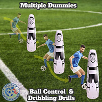 Mannequin de football gonflable et pliable pour l'entraînement des gardiens de but – Cible gonflable en PVC durable pour exercices d'équipe et entraînement des jeunes