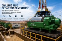 Peralatan Pemisahan Operasi Kontinu Decanter Centrifuge Sistem Pengeringan Lumpur Kota
