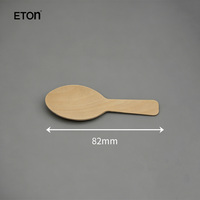 Cuillère à dessert jetable en bois de bouleau de qualité supérieure 110 mm, biodégradable et durable, pour café, dégustation de gâteaux et fêtes