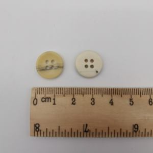 Eco-Friendly 4-Hole Polished Resin Horn Flatback Buttons Sustainable Patterned Design Washable Garment <b>Accessories</b> - Product Image 5