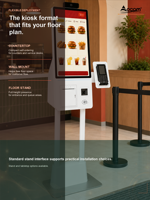 Système de point de vente, écran tactile tout-en-un de 21,5 pouces, kiosque en libre-service avec imprimante de reçus et scanner pour la vente en gros