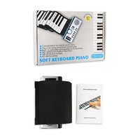 61-Key Portable Plastic Silicone Roll-Up Drum Practice Speaker | USB Rechargeable Electronic Keyboard 100-Tone 128-Percussion |
