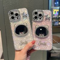 Coques de téléphone en gros pour iPhone 18 17 PRO MAX 16 15 14 Plus, motif de cadre perforé, coque miroir pour femmes