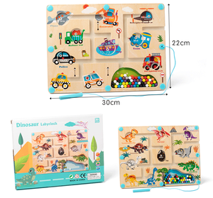 Cpc CE trẻ em bằng gỗ khủng long màu sắc và số Mê Cung Board Montessori tốt động cơ kỹ năng Trò chơi giáo dục học tập quà tặng cho bé - Product Image 6