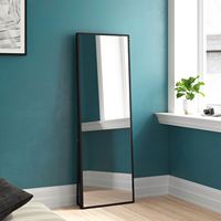Miroir mural pleine longueur anti-explosion en argent 4 mm, style Art déco contemporain tendance 2025, certifié CE, élégant pour la maison