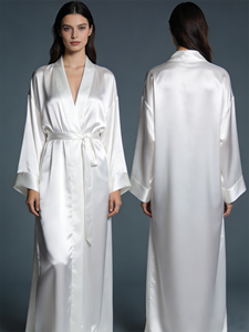 <span class=keywords><strong>Pigiama</strong></span> da <span class=keywords><strong>Donna</strong></span> Personalizzato con Logo OEM, 220GSM, Morbido e Traspirante in Seta Ghiaccio, Scollo a V, Vita Elastica, Lunghezza Intera, <span class=keywords><strong>Oversize</strong></span> S-5XL, Set Vestaglia da Notte - Product Image 2
