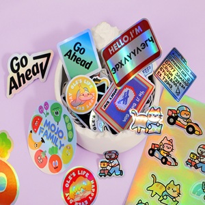 Chất Lượng Cao Tùy Chỉnh In Ấn Dính Không Thấm Nước Vinyl Dán Ba Chiều Long Lanh Chết Cắt Thủ Công Nến Phim Hoạt Hình Ba Chiều Thiết Kế - Product Image 6