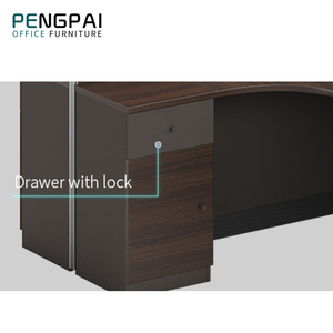 PENGPAI Giá Rẻ Chống Trầy Xước Melamine Tủ Hiện Đại Ergonomic Máy Tính Trạm Làm Việc Đồ Nội Thất Bàn Văn Phòng - Product Image 6