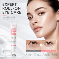 Sérum pour les yeux multi-effets personnalisable, rétinol, anti-rides, raffermissant, nourrissant, cernes, poches, crème pour les yeux avec rouleau de massage