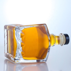Botella De Cristal Al Por Mayor De Encargo 500ml 700ml 750ml <span class=keywords><strong>Del</strong></span> <span class=keywords><strong>Ron</strong></span> Gin Tequila Whisky Brandy Vodka Con Corcho - Product Image 4