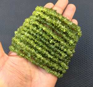 Peridoto verde Natural de 16 pulgadas, Gema de alta calidad, Chips sin cortar, cuentas para fabricación de joyas DIY - Product Image 4