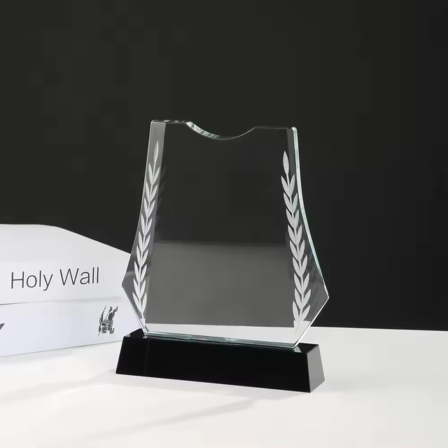 HBL 3D Laser Engraving Crystal Glass Sport Award Crystal Trophy with Base for Champion Drop Shipping