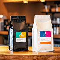 Sachet d'emballage personnalisé 500g durable à soufflets latéraux et fermeture éclair avec fond plat pour café, chewing-gum, nouilles, aliments pour bébés et gelée