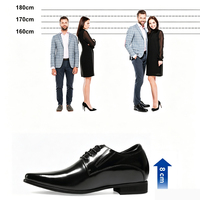 Chaussures Derby rehaussantes pour hommes en cuir de veau, à talon haut, augmentant la taille de 8 cm/3,15 pouces, vente en gros d'usine