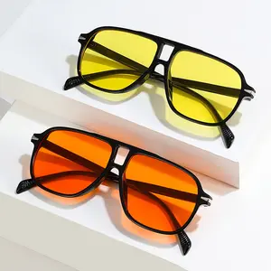 DL GLASSES personalized double bridge sun shades UV400 colorful eye wear round frame sunglasses trend 2024